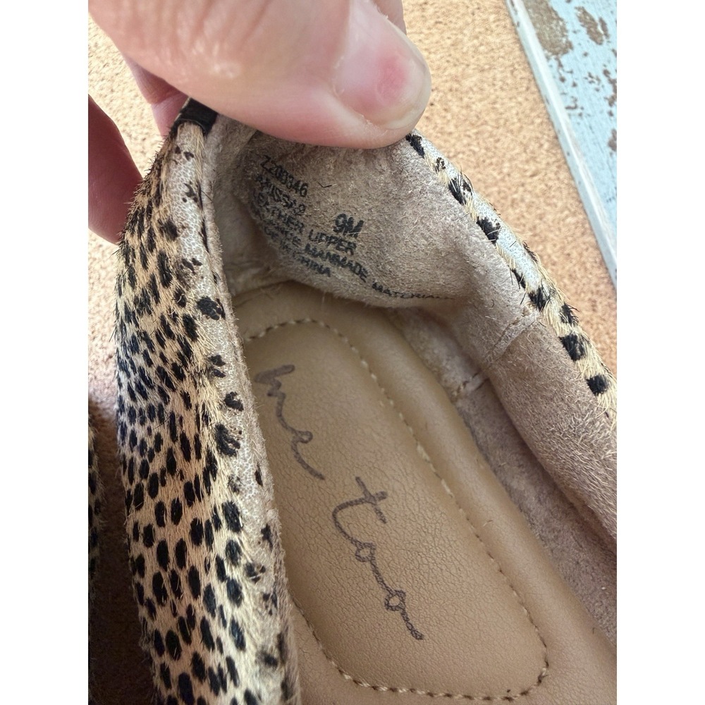 Me Too Anissa Pointed Toe Loafers Cheetah Print‎ Genuine Calf Hair Size 9M - Picture 4 of 7
